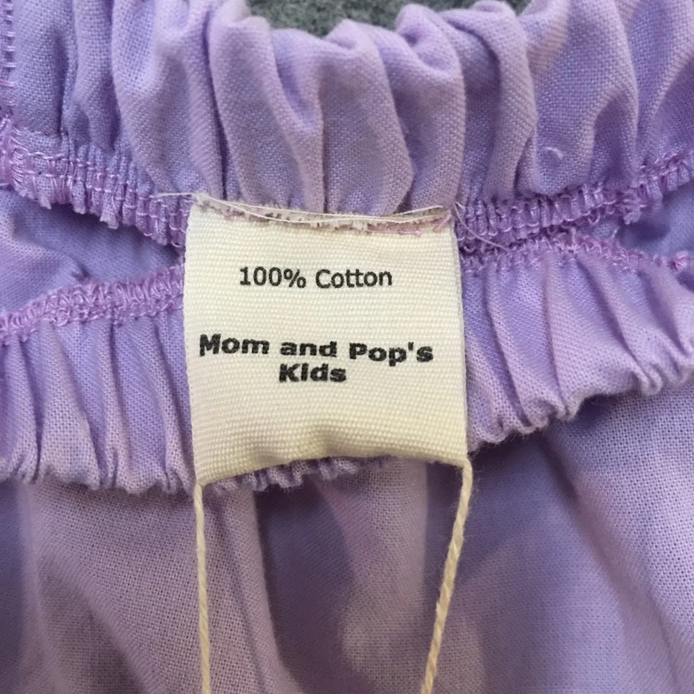 Skirt ORGANIC Girls 10/12 Midi Purple Ruffle Tiered Cotton Mom and Pop's Kids - Picture 6 of 10